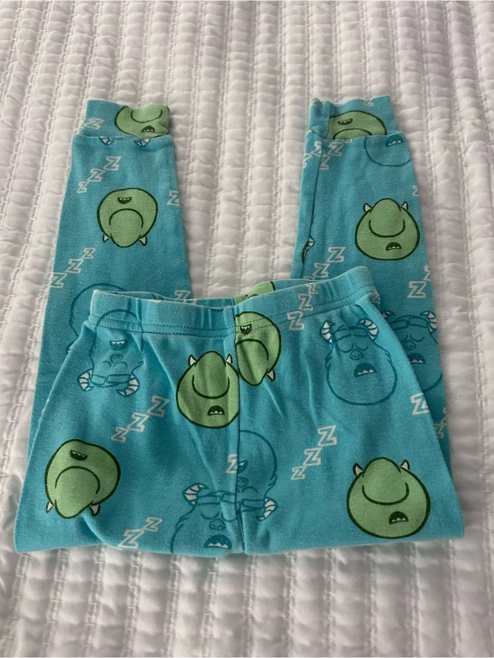 Monsters, Inc. Green & Blue Kids Pajama Set. Size 5T